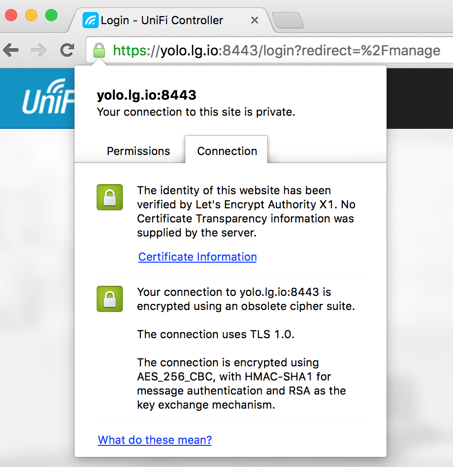 unifi controller ssl certificate